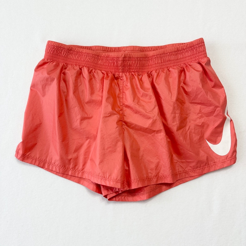 Nike Running Shorts Womens Large Salmon Pink Lined Activewear Athletic